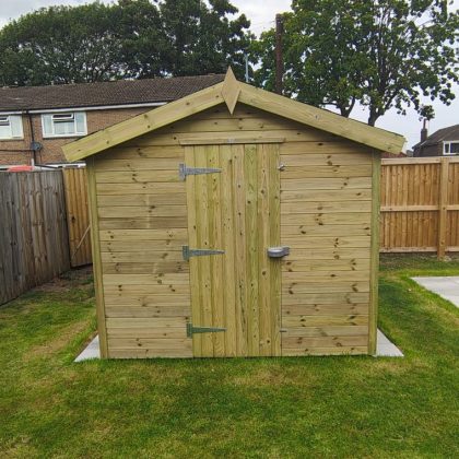 6' x 4' Wooden Apex Security Shed