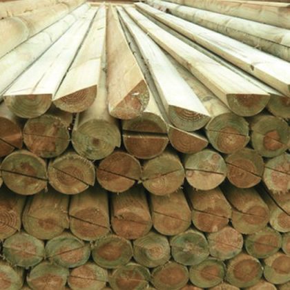 3.6m Half Round Poles 100mm